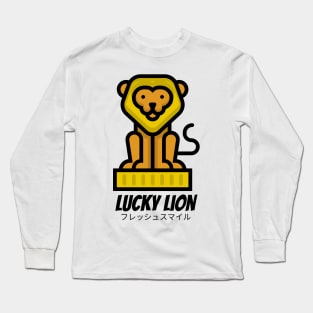 Lucky Lion Cartoon Charm Long Sleeve T-Shirt